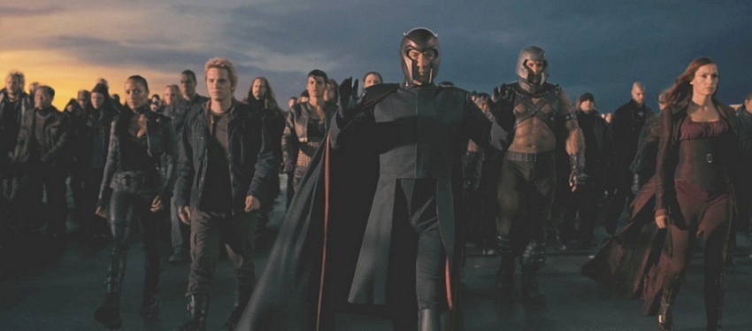The new Brotherhood (Pyro is walking just behind Magneto)