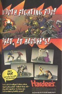 Ad for Hardees toys